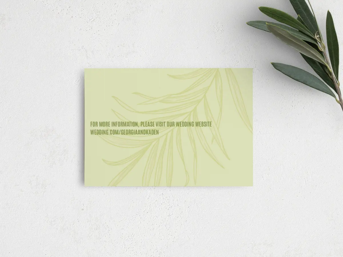 Guest Information Card Back View