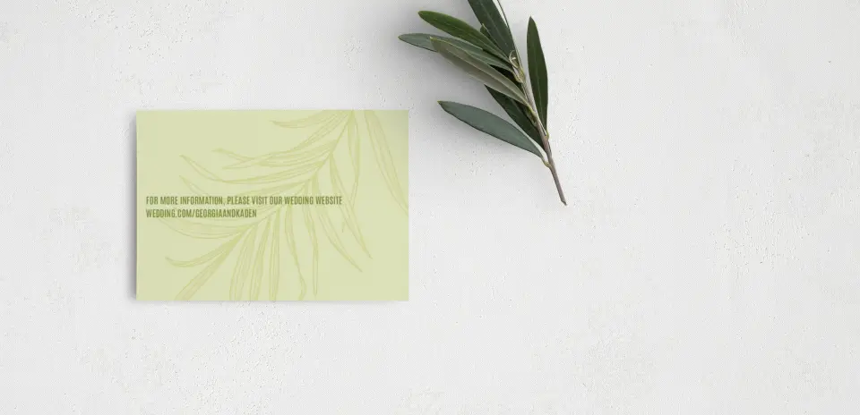Guest Information Card Back View