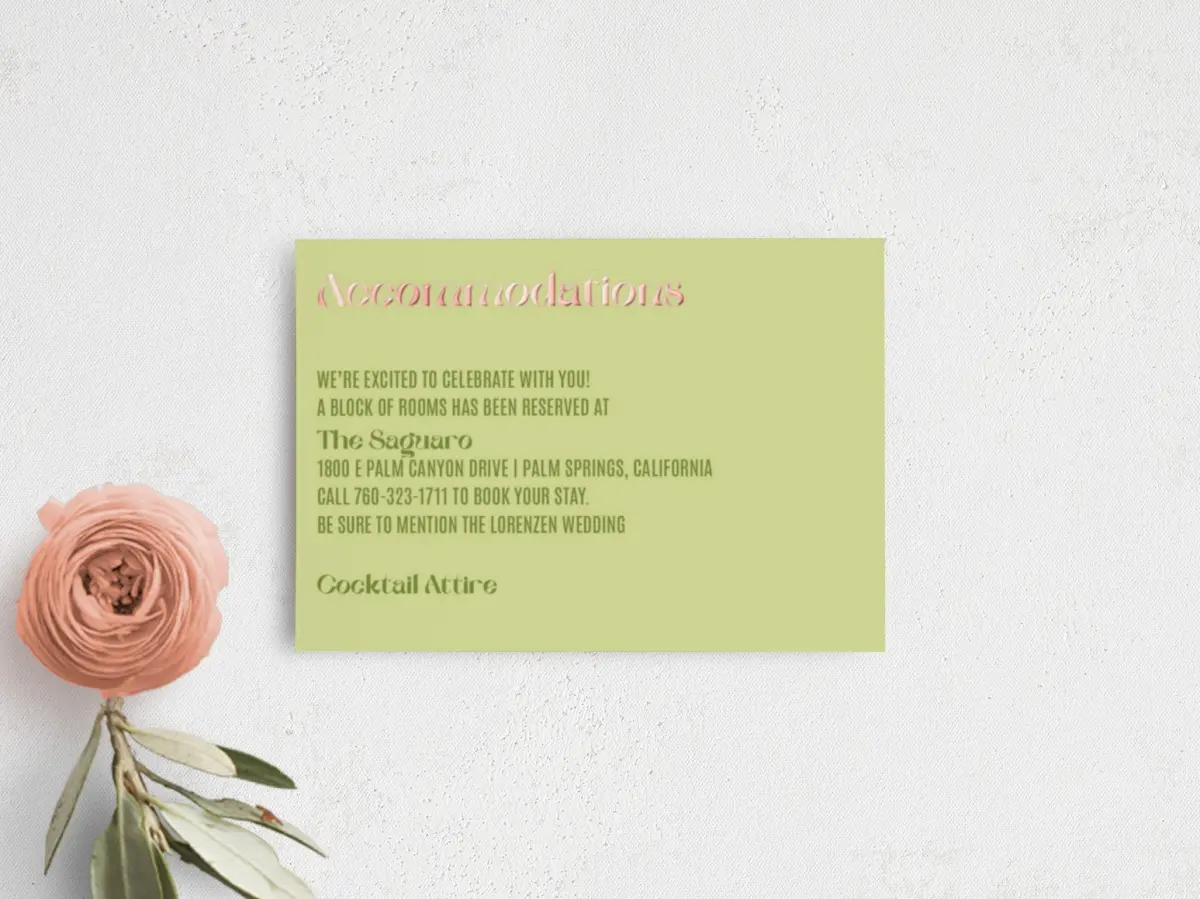 Guest Information Card