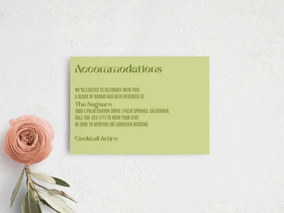 Guest Information Card