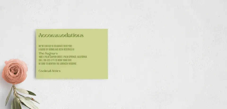 Guest Information Card