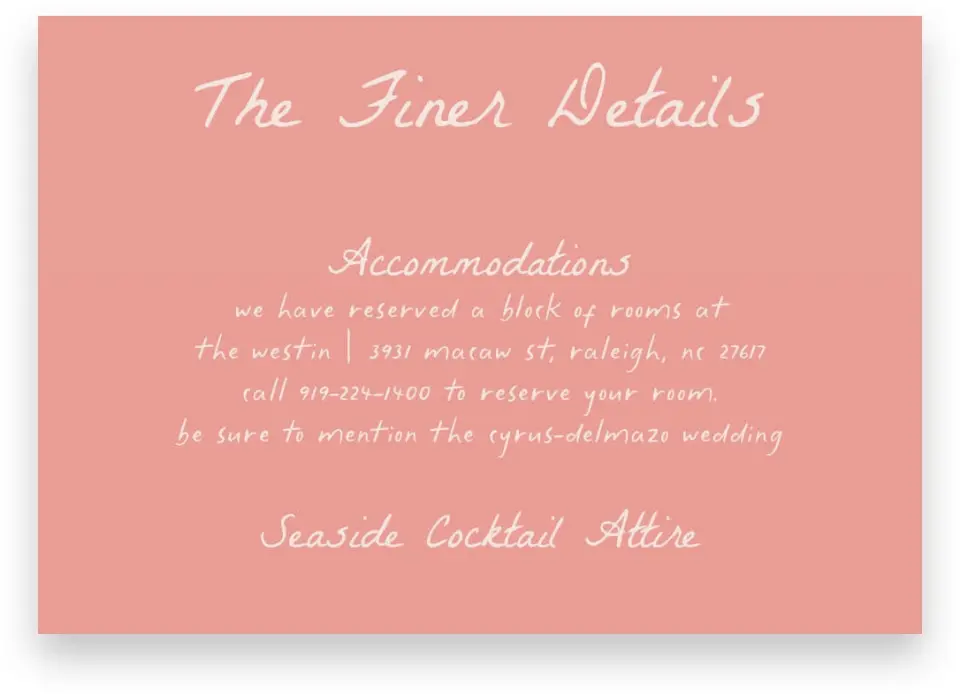 This is a 5" x 3½" Wedding Invitation Enclosure Card called Maritime Vows printed in full color on Premium Smooth paper