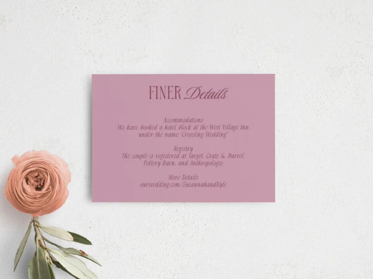 Guest Information Card