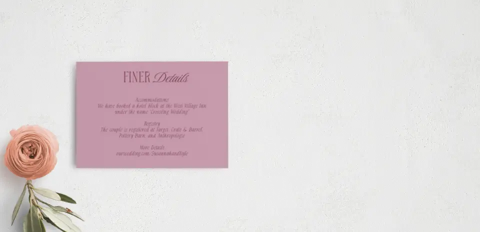 Guest Information Card