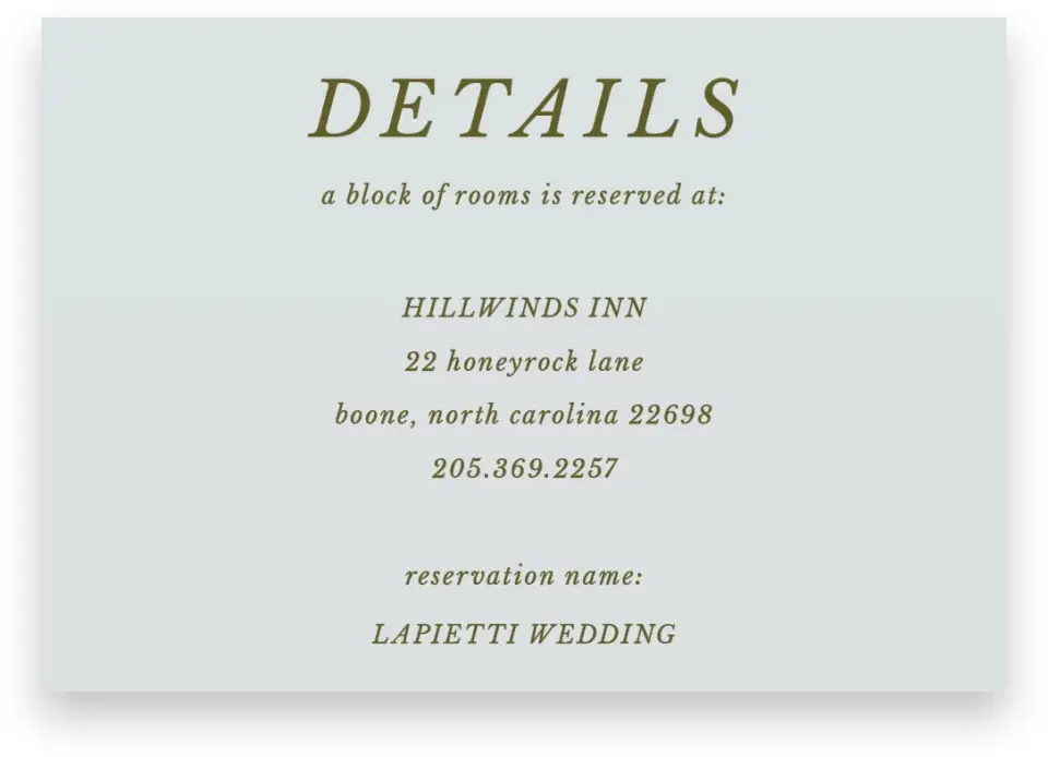 This is a 5" x 3½" Wedding Invitation Enclosure Card called Love You Forever printed in full color on Premium Smooth paper