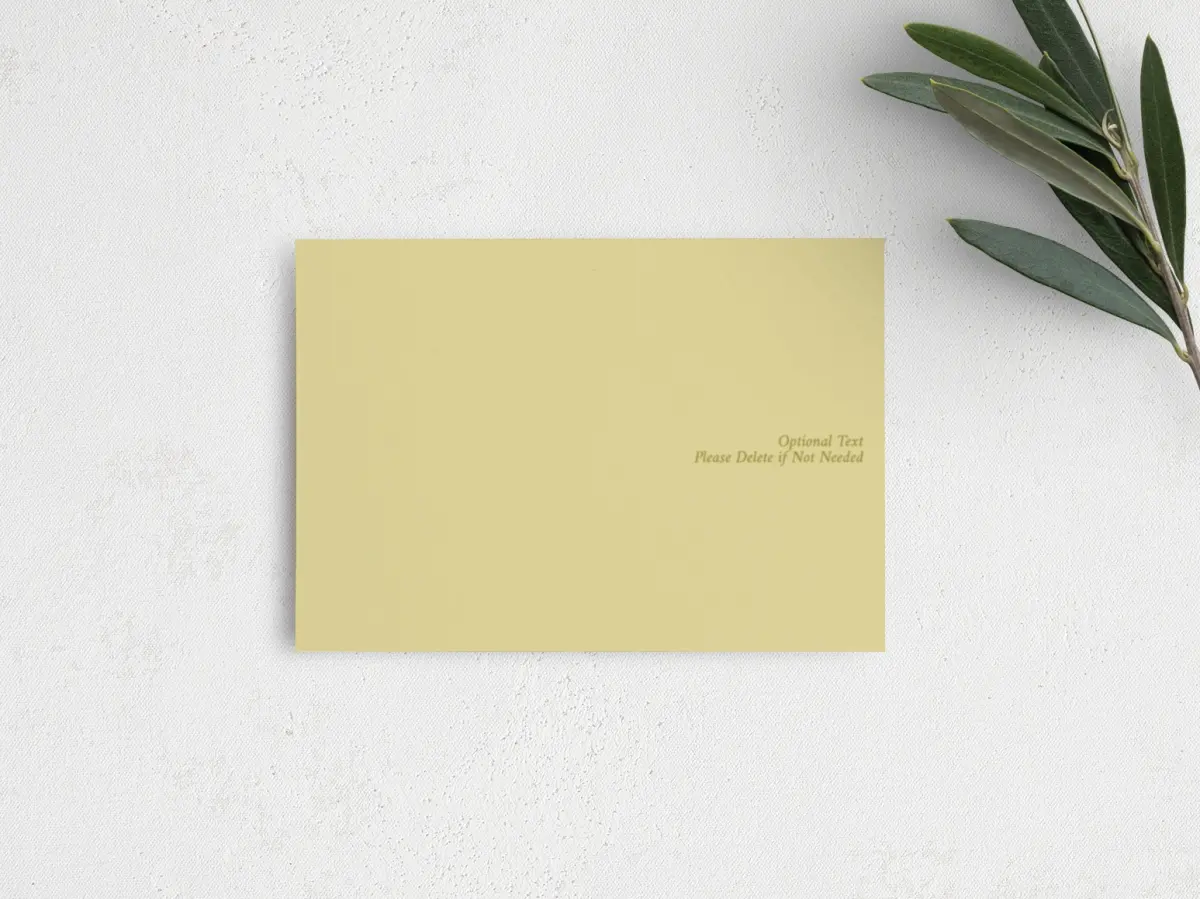 Guest Information Card Back View