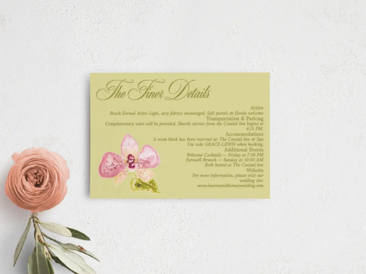 Guest Information Card
