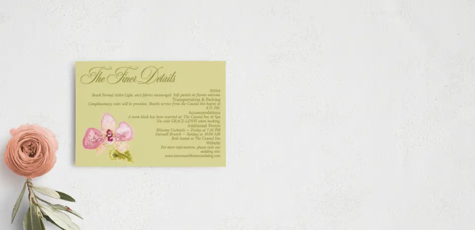 Guest Information Card