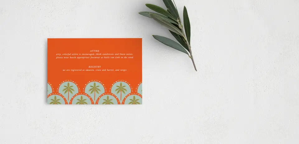 Guest Information Card Back View