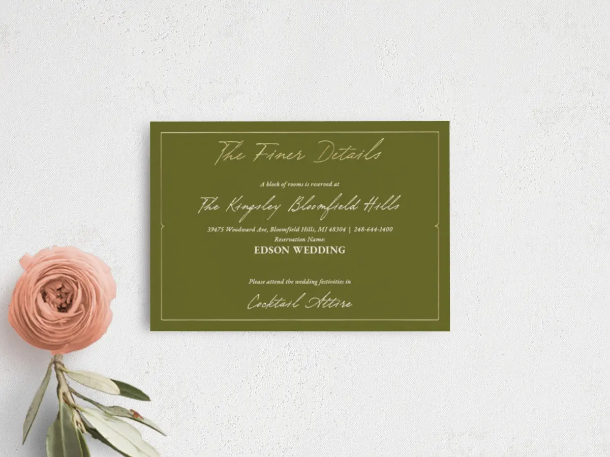 Guest Information Card