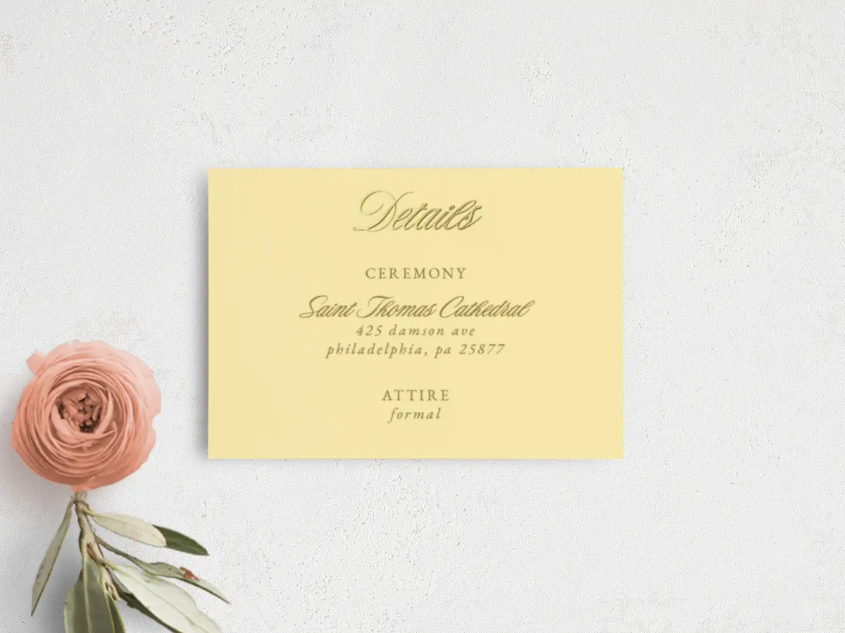 Guest Information Card