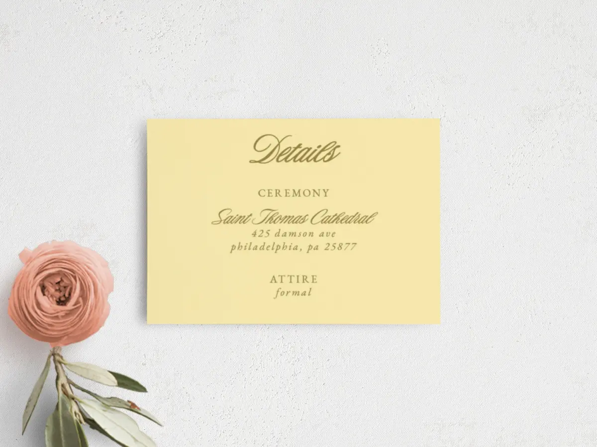 Guest Information Card