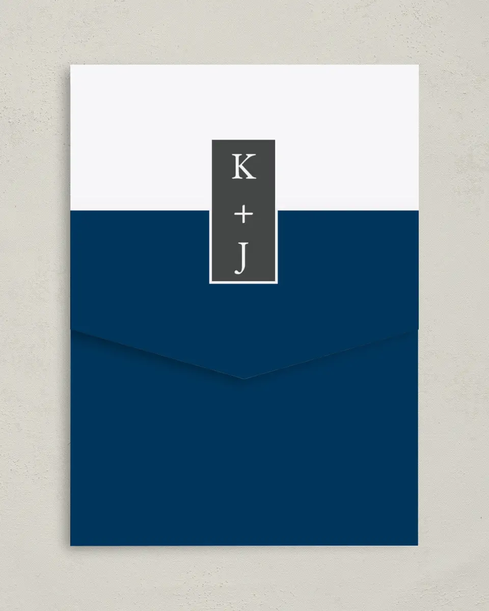 This is a 5¼" x 7¼" Folded Pocket Wedding Invitation called Best Wedding Ever printed in full color on Premium Smooth paper