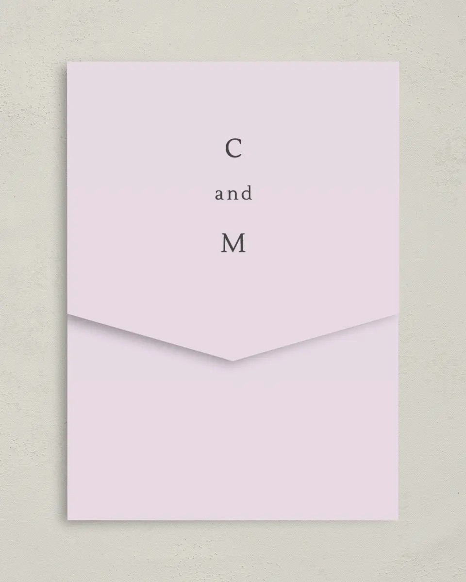 This is a 5¼" x 7¼" Folded Pocket Wedding Invitation called Lush Leaves printed in full color on Premium Smooth paper