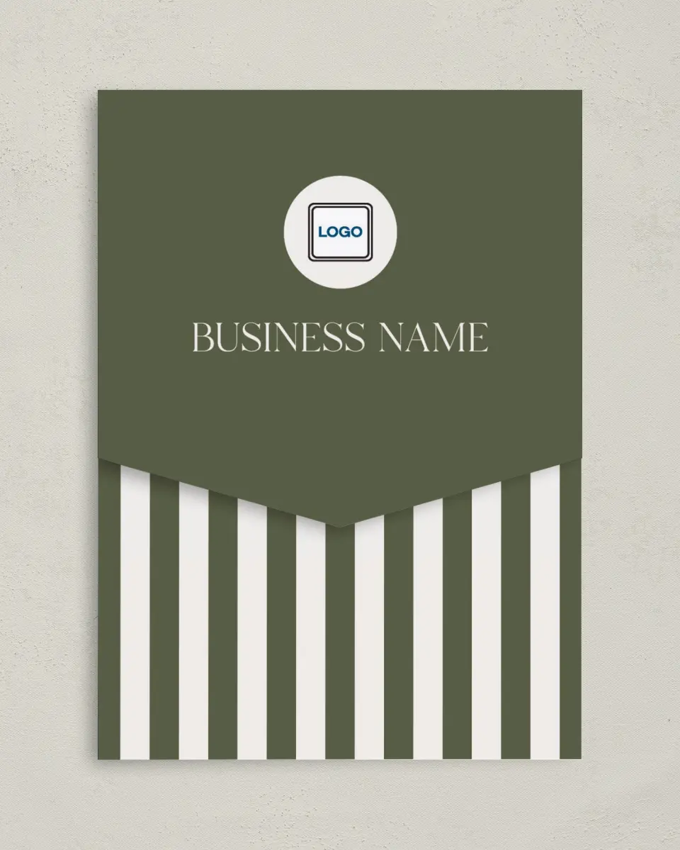 This is a 5¼" x 7¼" Folded Pocket Gala Invitation called Refined Approach printed in full color on Premium Smooth paper