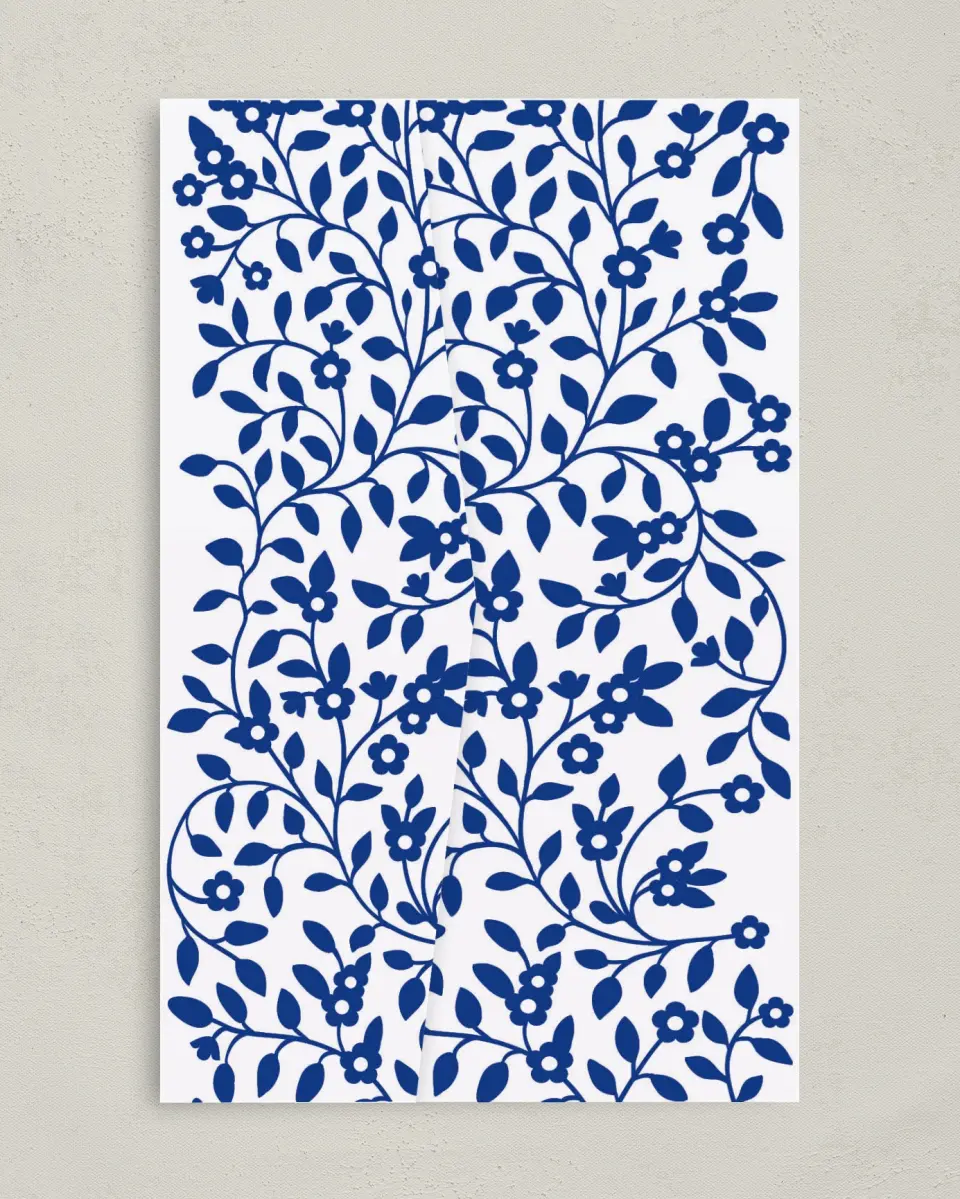 This is a 5" x 7⅞" Pocket Wedding Invitation called Secret Garden printed in full color on Premium Smooth paper