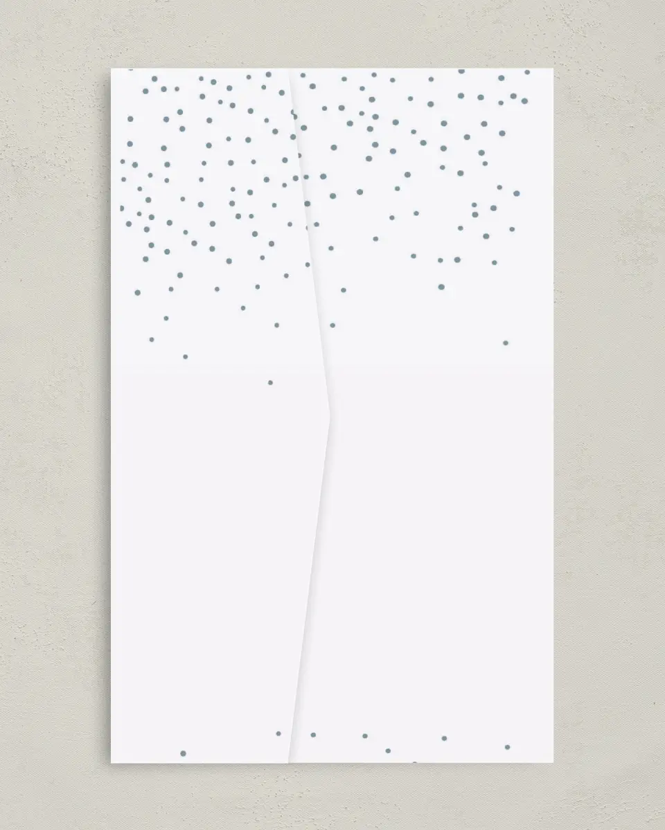 This is a 5" x 7⅞" Pocket Wedding Invitation called Woodland Wishes printed in full color on Premium Smooth paper