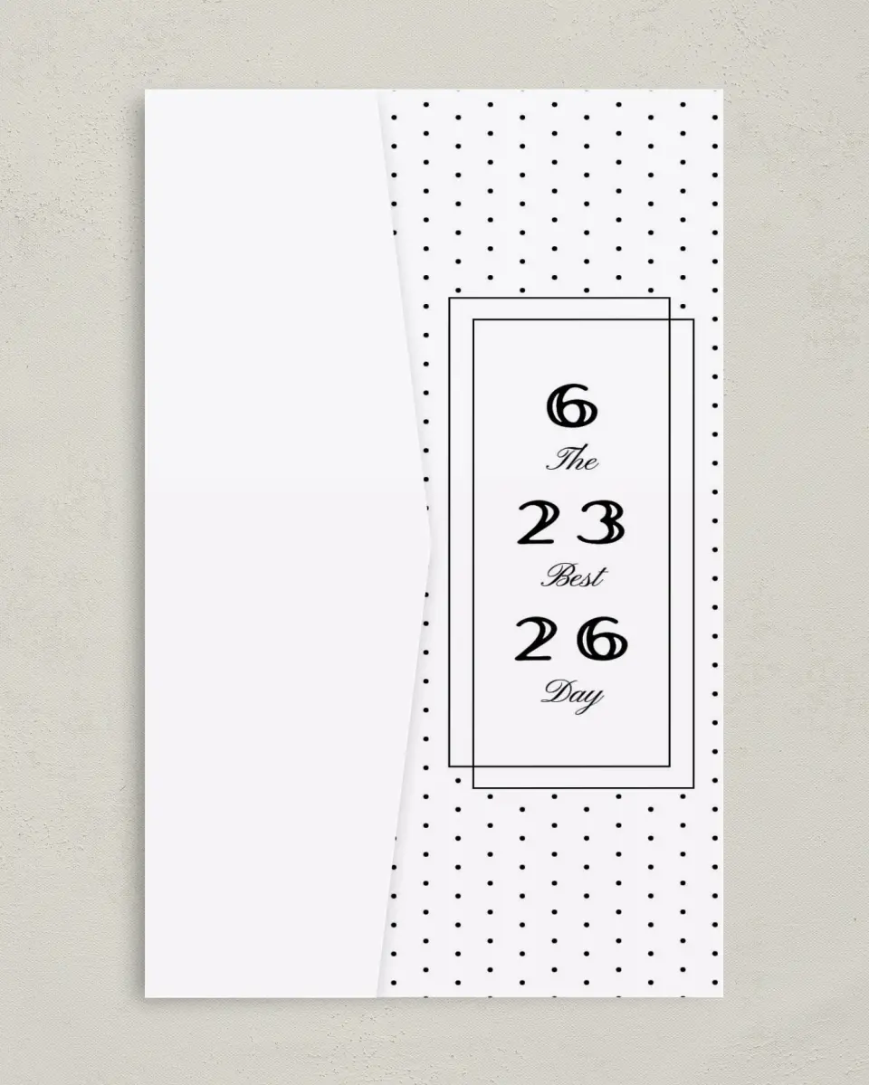 This is a 5" x 7⅞" Pocket Wedding Invitation called Formal Statement printed in full color on Premium Smooth paper