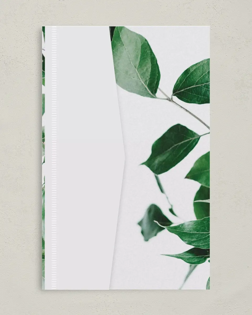This is a 5" x 7⅞" Pocket Wedding Invitation called Love Grows printed in full color on Premium Smooth paper