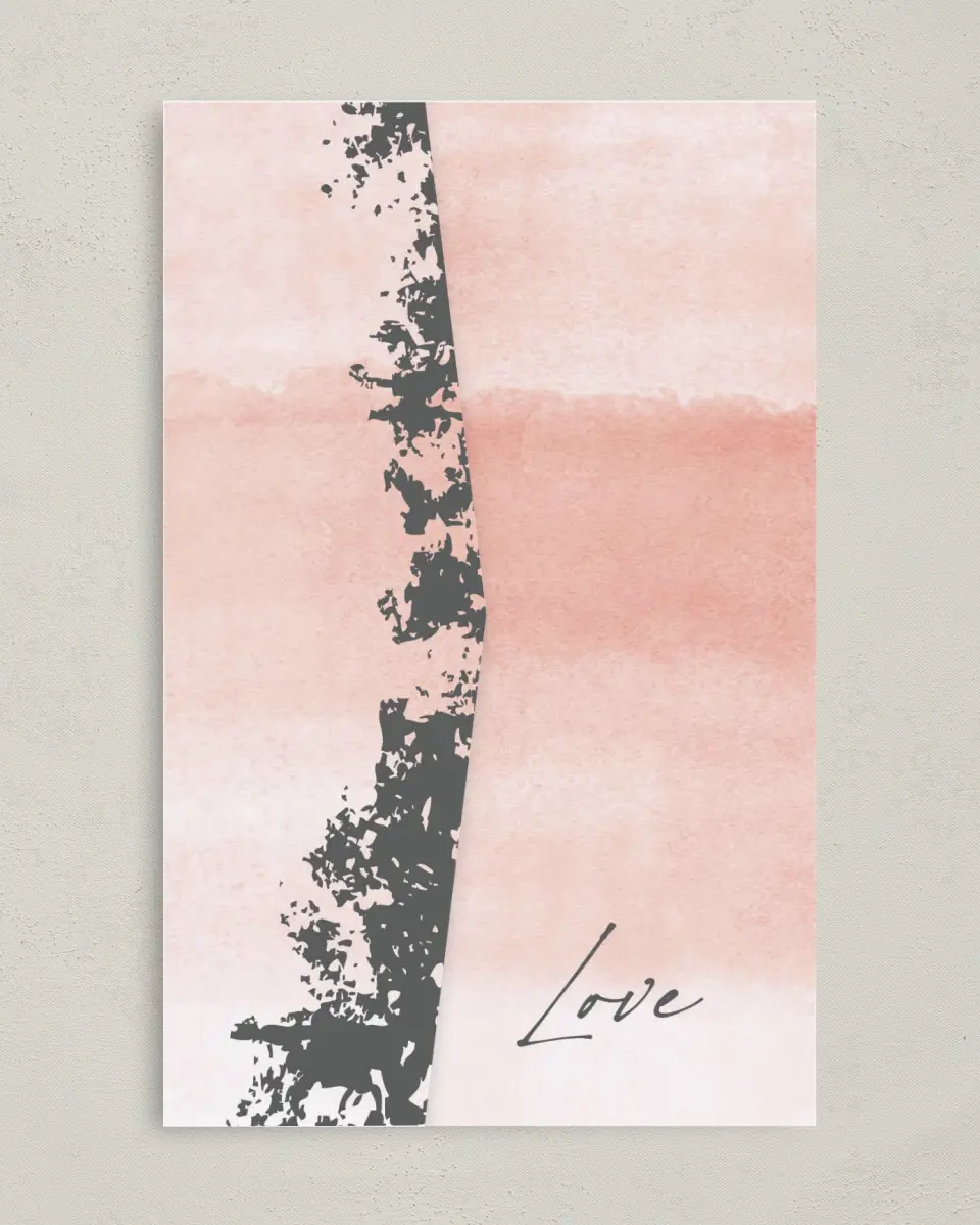 This is a 5" x 7⅞" Pocket Wedding Invitation called Chic Patina printed in full color on Premium Smooth paper