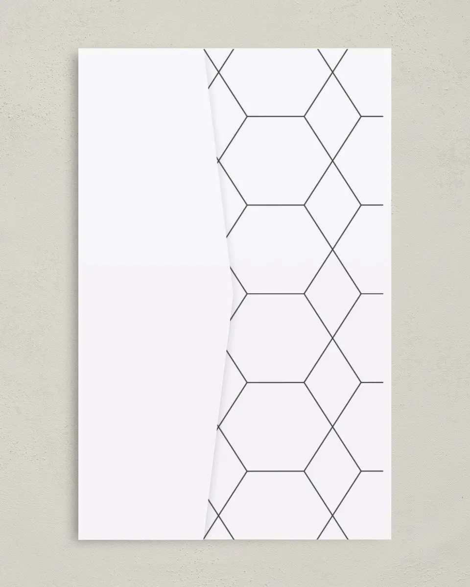 This is a 5" x 7⅞" Pocket Wedding Invitation called Boldy Forward printed in full color on Premium Smooth paper