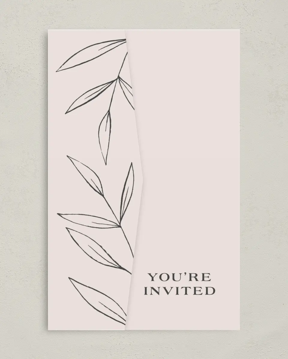 This is a 5" x 7⅞" Pocket Wedding Invitation called Dazzling Moment printed in full color on Premium Smooth paper