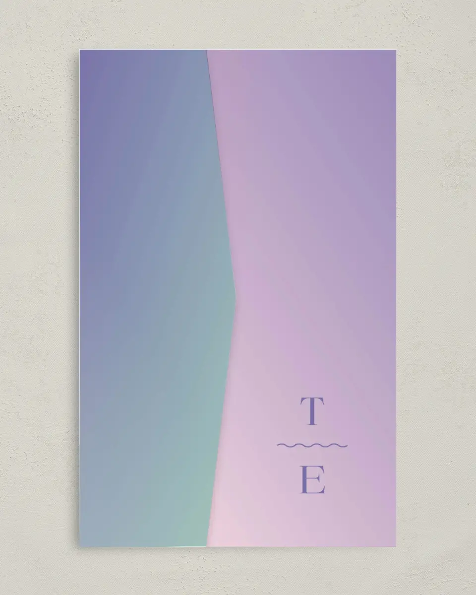 This is a 5" x 7⅞" Pocket Wedding Invitation called The Taylor printed in full color on Premium Smooth paper