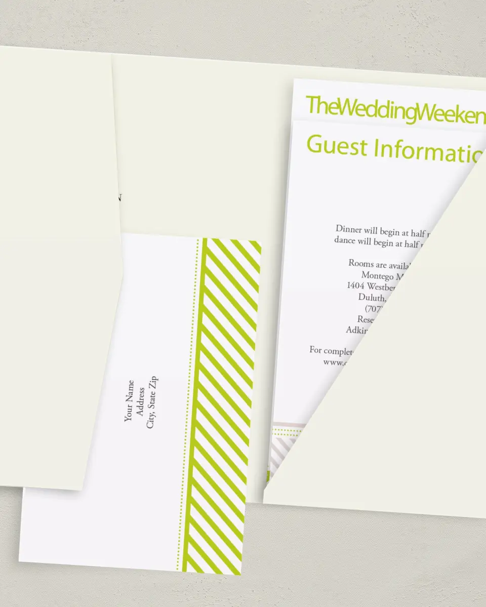 This is a 5" x 7⅞" Pocket Wedding Invitation called Giving Grace printed in full color with Silver foil on Luxe Satin (coated) paper