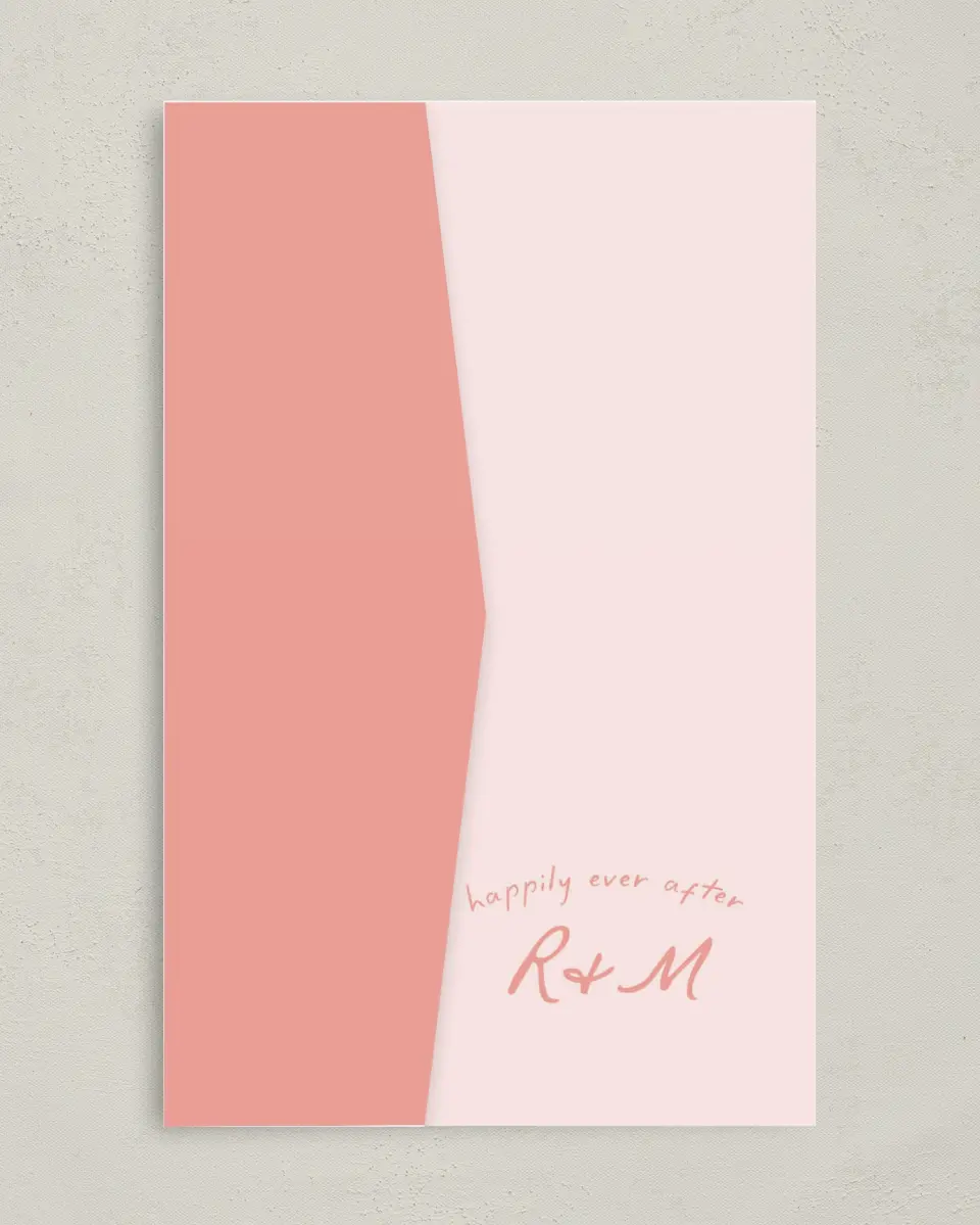 This is a 5" x 7⅞" Pocket Wedding Invitation called Maritime Vows printed in full color on Premium Smooth paper