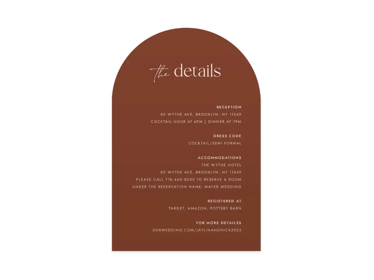 Wedding Invitation Shapes