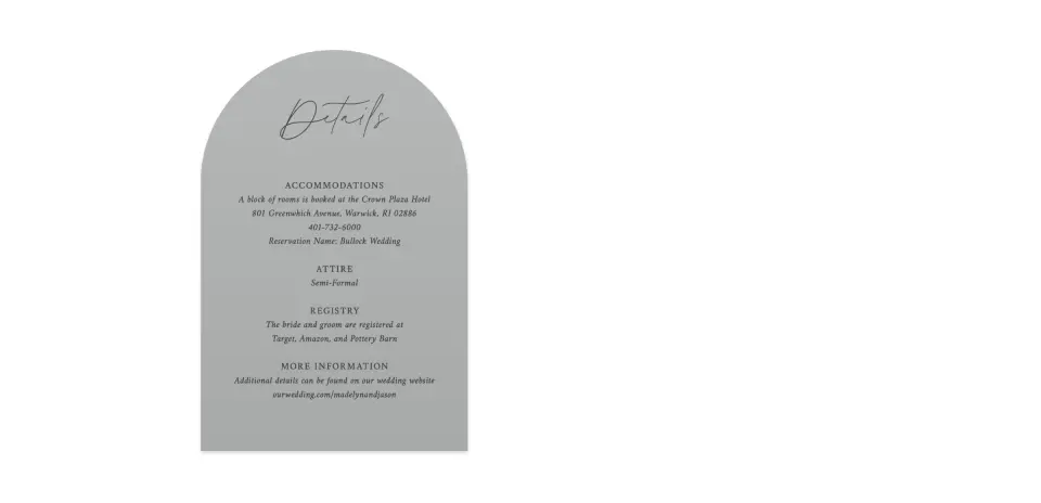 Wedding Invitation Shapes