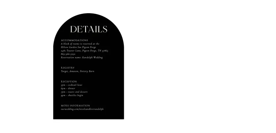 Wedding Invitation Shapes