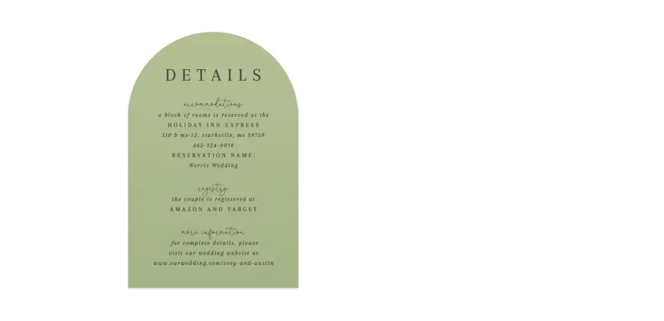 Wedding Invitation Shapes