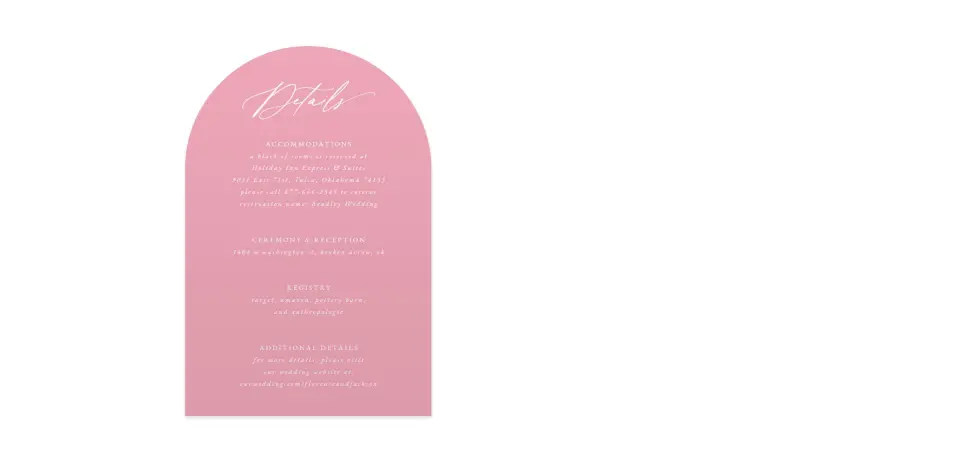 Wedding Invitation Shapes