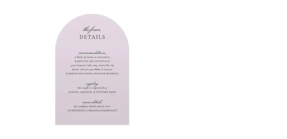 Wedding Invitation Shapes