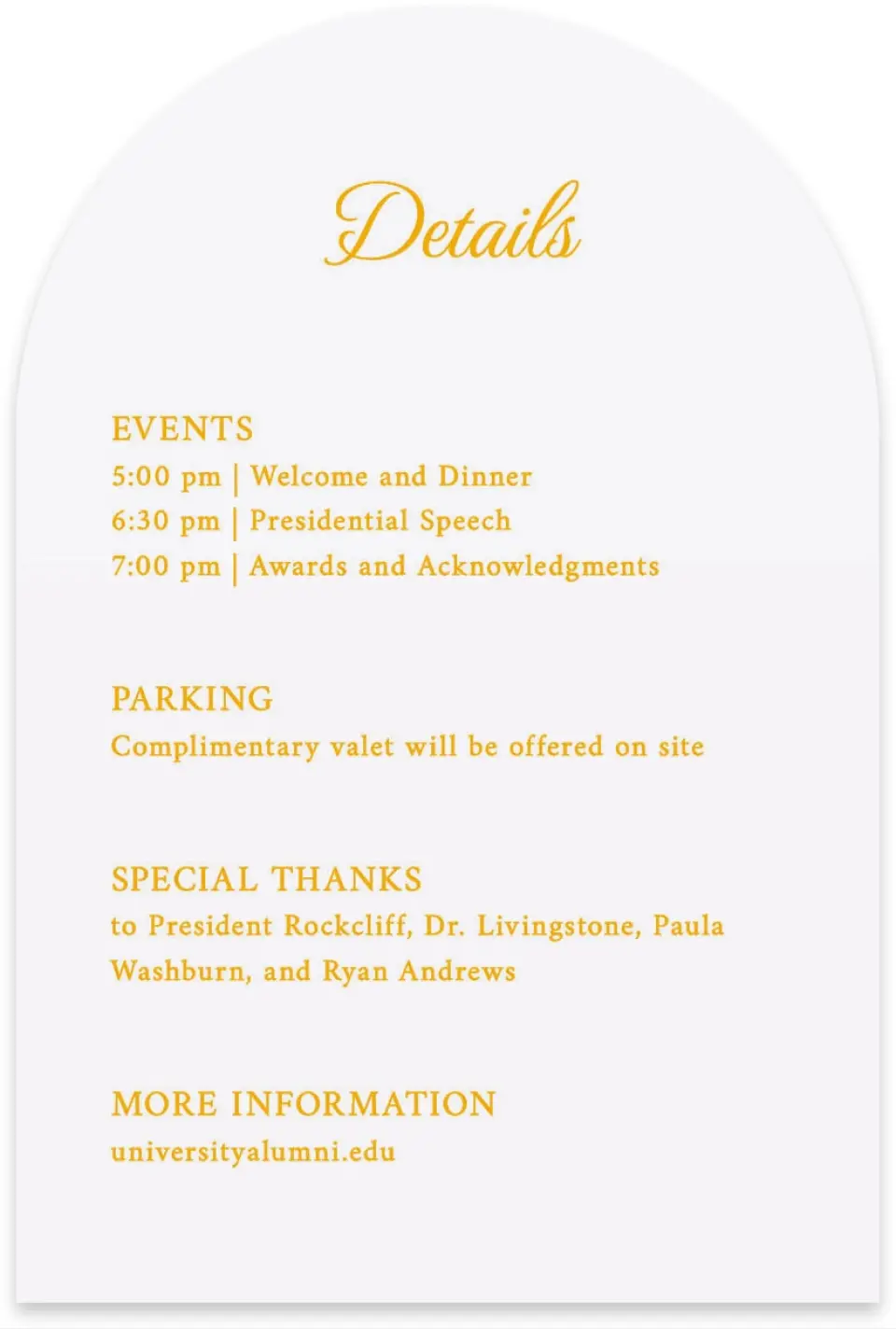 This is a 4" x 6" Wedding Invitation Enclosure Card called Lasting Legacy printed in full color on Luxe Satin paper