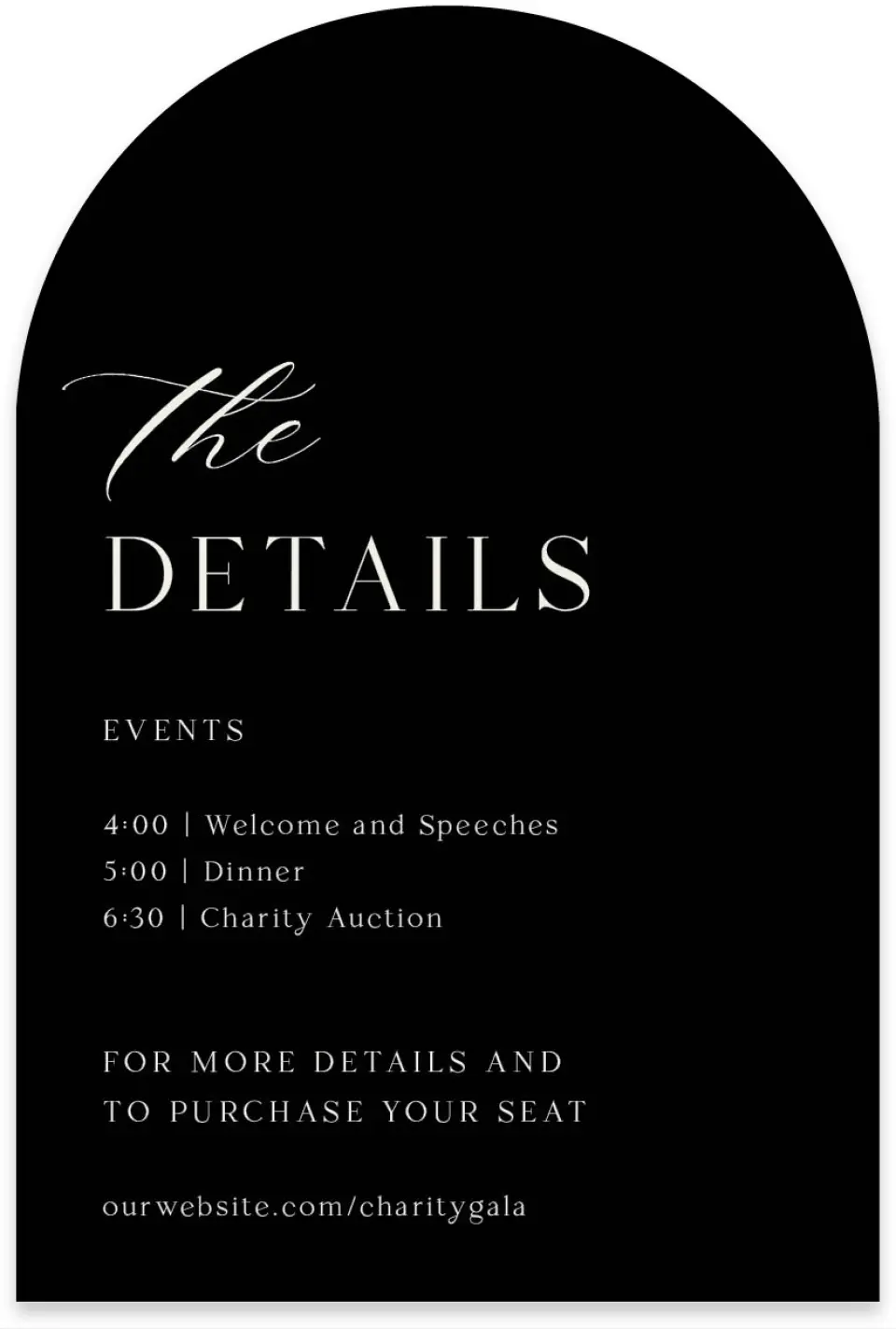 This is a 4" x 6" Wedding Invitation Enclosure Card called Giving Grace printed in full color on Luxe Satin paper