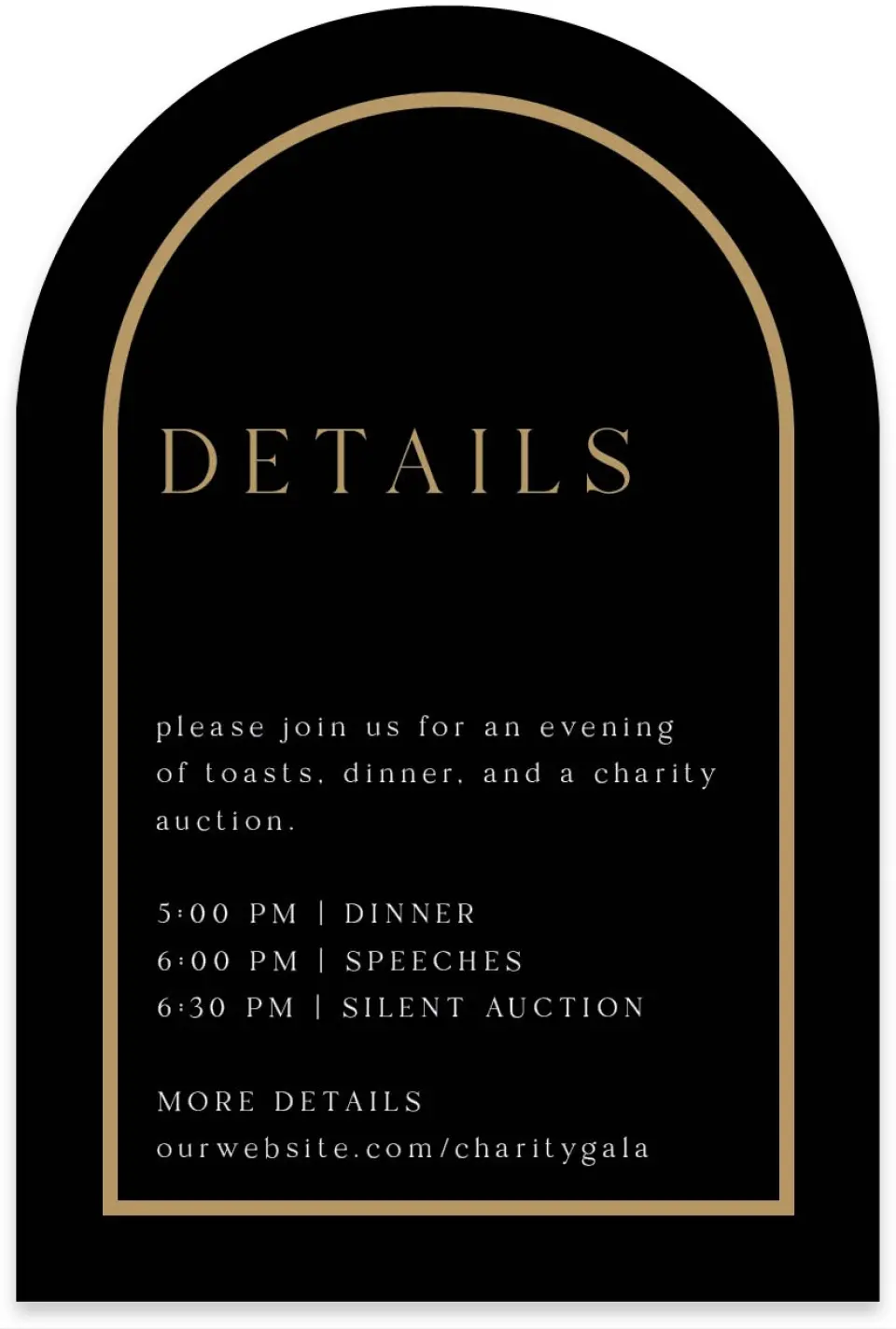 This is a 4" x 6" Wedding Invitation Enclosure Card called Make an Impact printed in full color on Luxe Satin paper