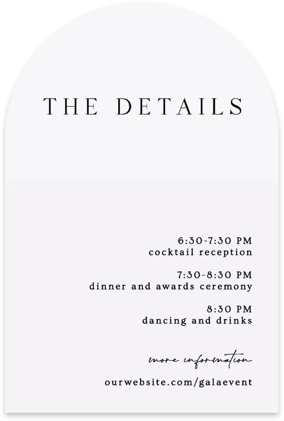 This is a 4" x 6" Wedding Invitation Enclosure Card called Starlight Gala printed in full color on Luxe Satin paper