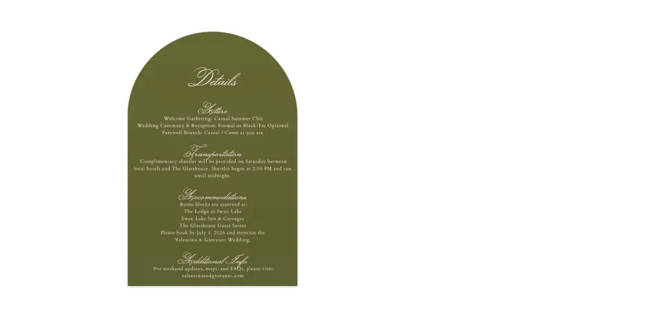 Wedding Invitation Shapes