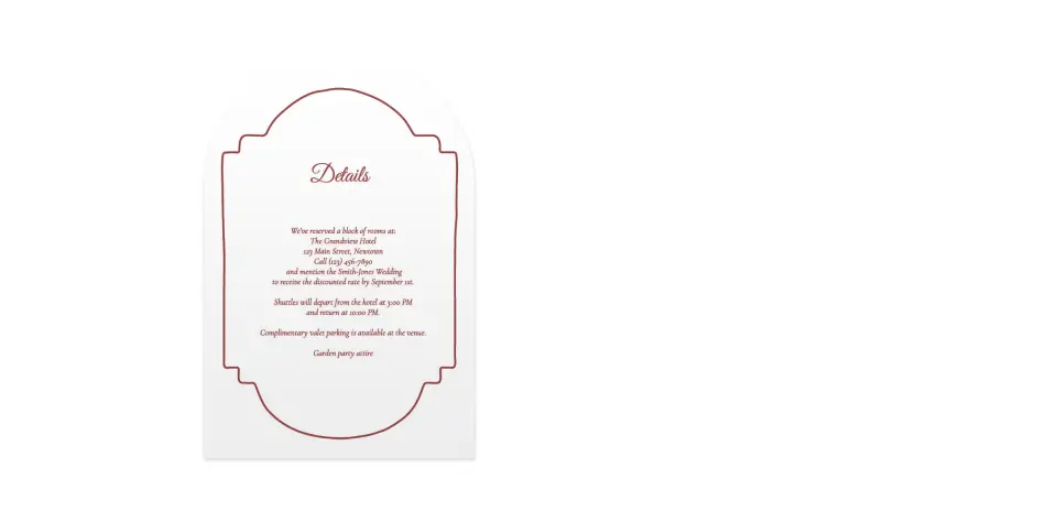 Wedding Invitation Shapes