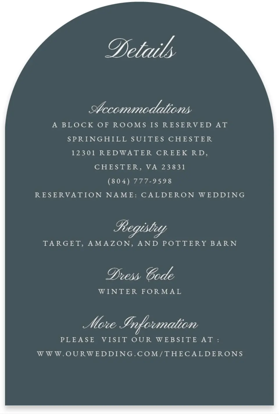 This is a 4" x 6" Wedding Invitation Enclosure Card called Heirloom Holly printed in full color on Luxe Satin paper