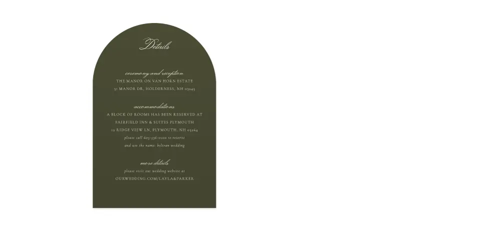 Wedding Invitation Shapes