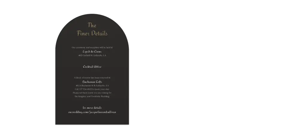 Wedding Invitation Shapes