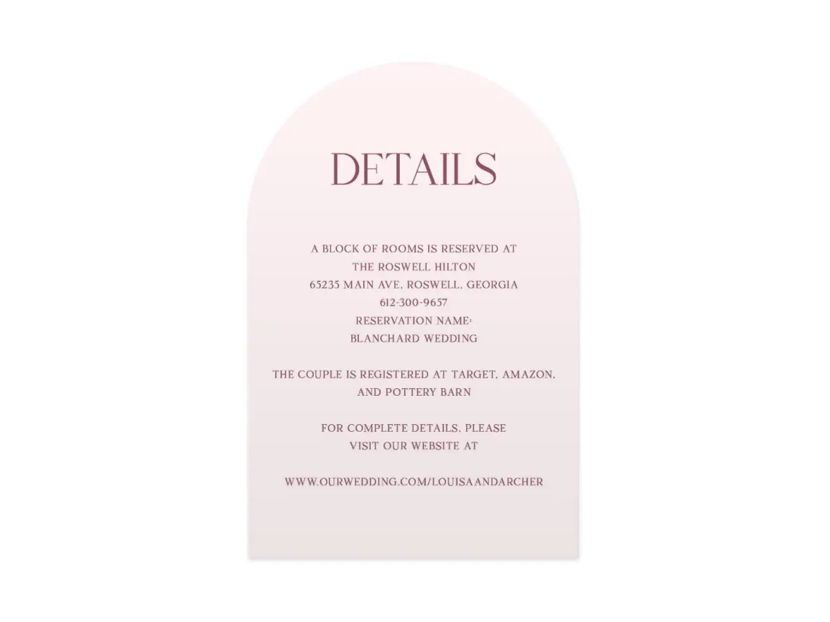 Wedding Invitation Shapes