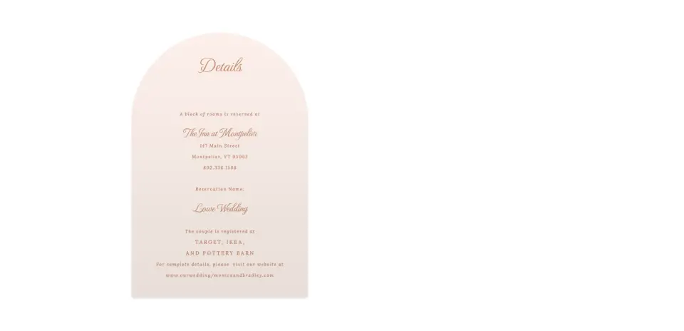 Wedding Invitation Shapes