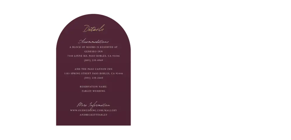Wedding Invitation Shapes