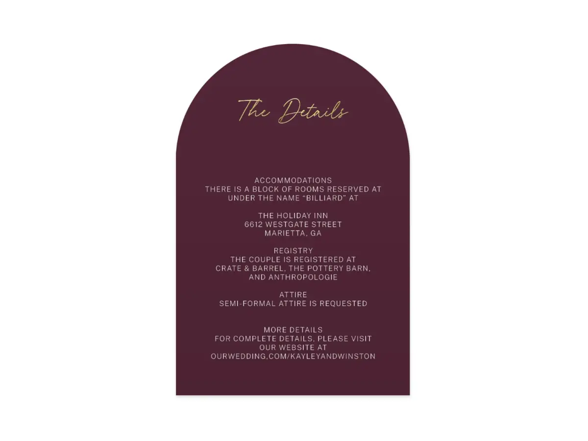 Wedding Invitation Shapes