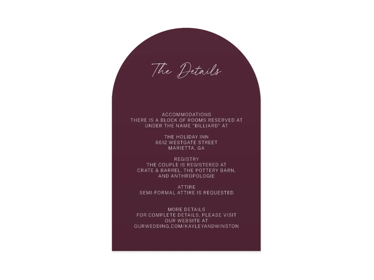 Wedding Invitation Shapes