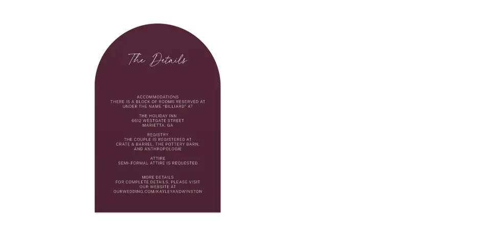 Wedding Invitation Shapes